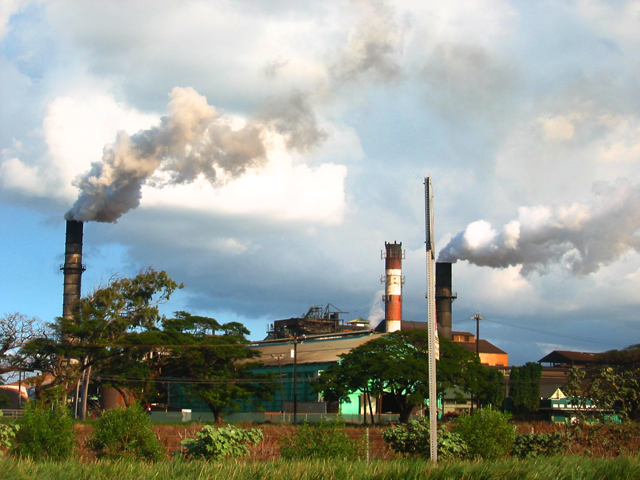 The HC&S sugar mill in Puunene.