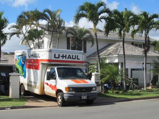 Kawamoto Kahala house moving van