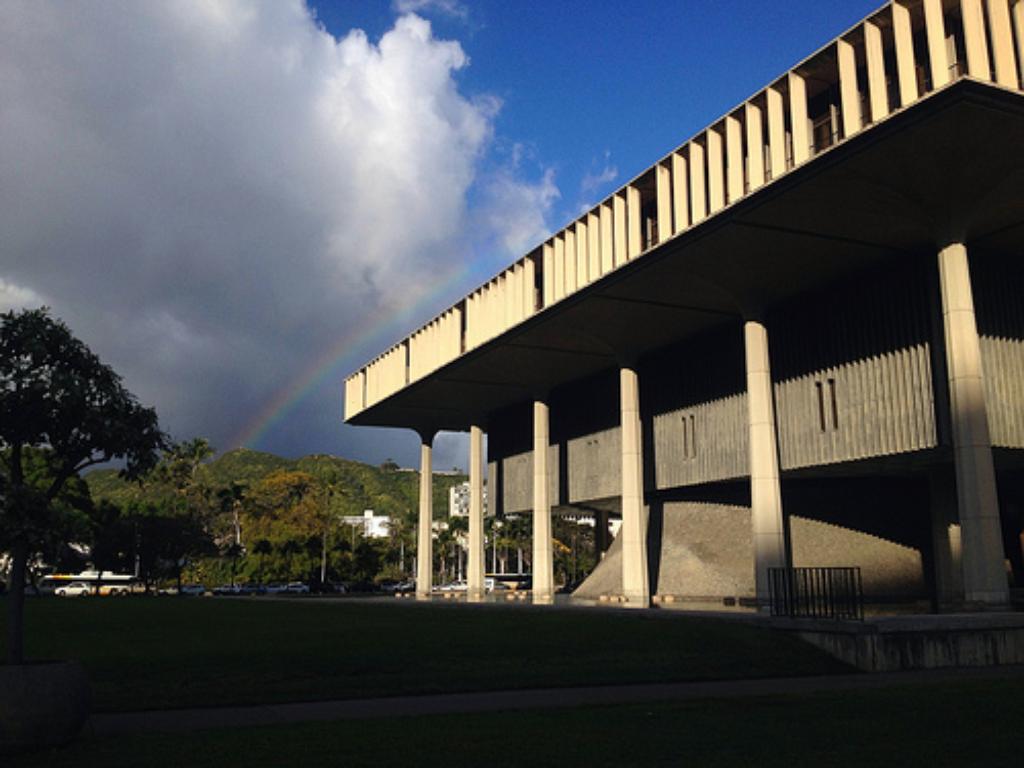 The Hawaii Capitol Building in Honolulu is seen here, April 17, 2013. 