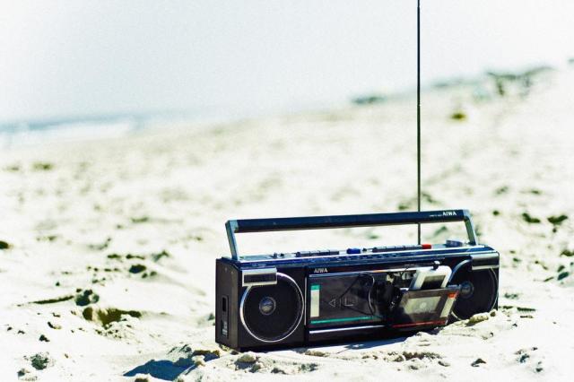 Beach radio stereo sand ocean