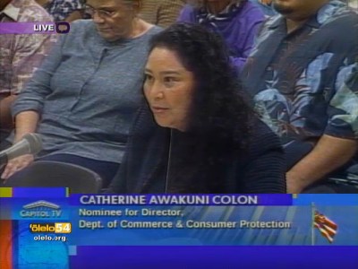 Ige’s Appointee to Head DCCA Cruises Through Senate Committee