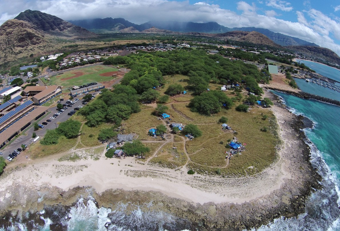 The Harbor is sandwiched between the Waianae Boat Harbor and Waianae High School.