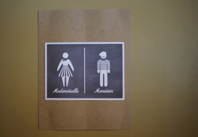 A gender-neutral bathroom at Glazer's Coffee in Honolulu.