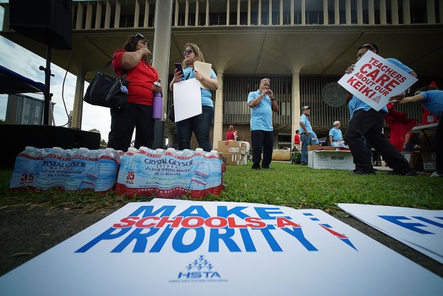 HSTA Rally Capitol teachers education. 5 feb 2016 . photograph Cory Lum/Civil Beat