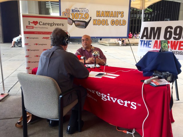 State Sen. Gil Keith-Agaran was among lawmakers taking questions from Mike Buck during a live radio broadcast at the Rotunda Tuesday.