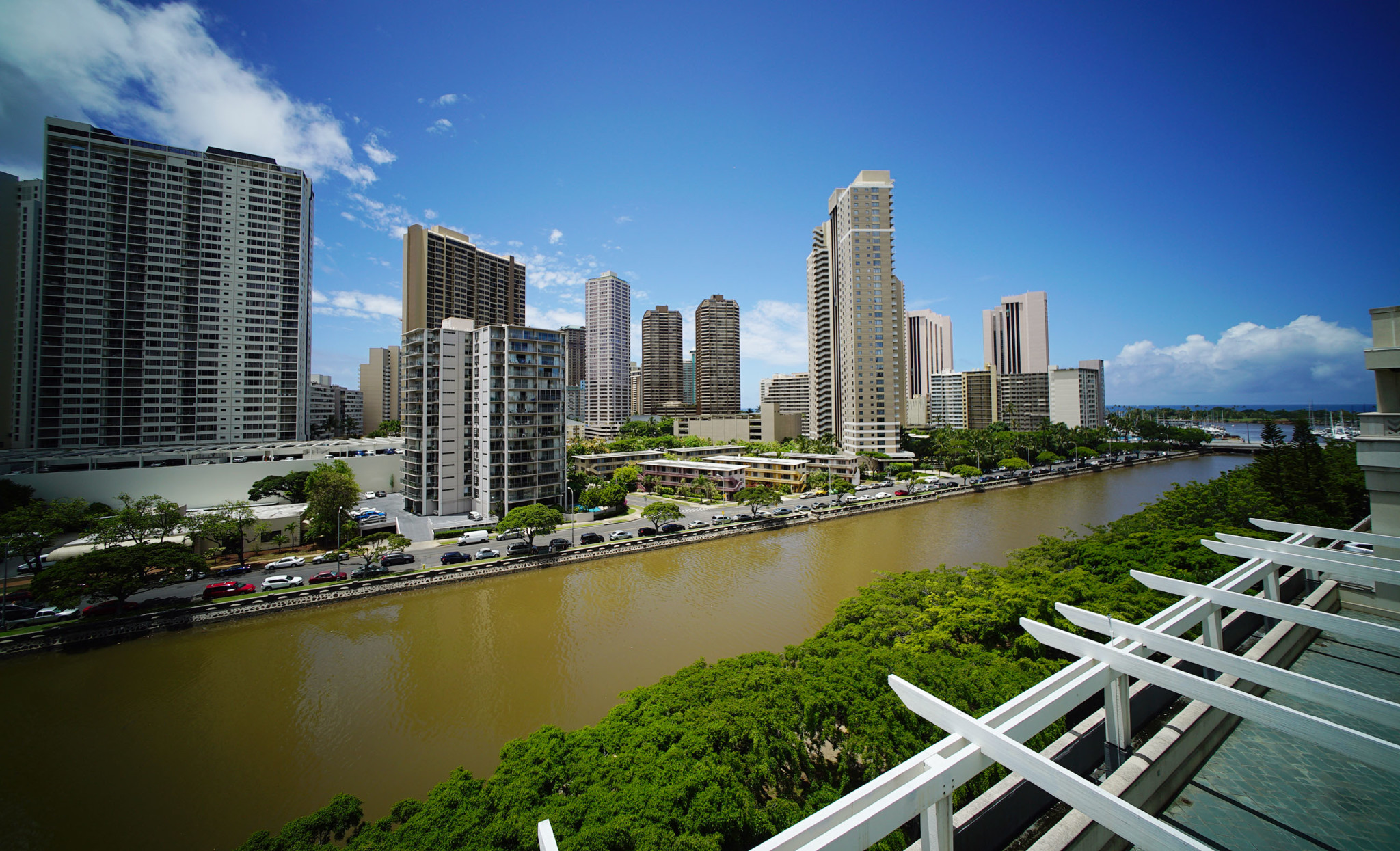 Ala Wai Canal brown water after Darby. 25 july 2016