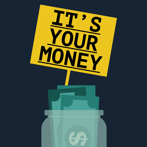 It's your money series badge, jar of money