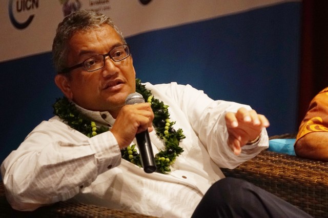 Mayor Hawaii island Billy Kenoi IUCN1. 5 sept 2016