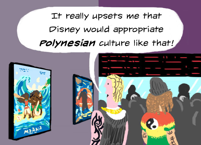 Moana, Appropriation, Cartoon