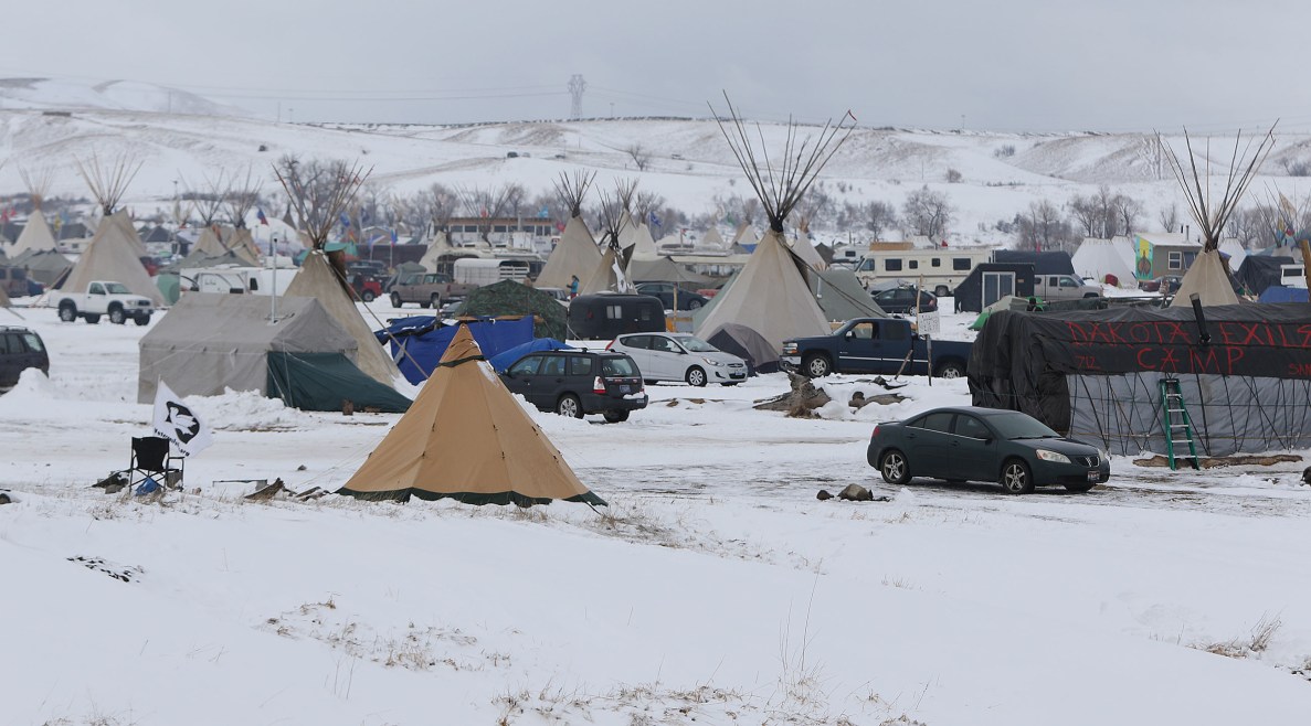 Oceti Sakowin Camp Near Cannonball River. 1 dec 2016