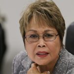Senator Lorraine Inouye listens to Chair Menor during hearing. Capitol. 6 feb 2017
