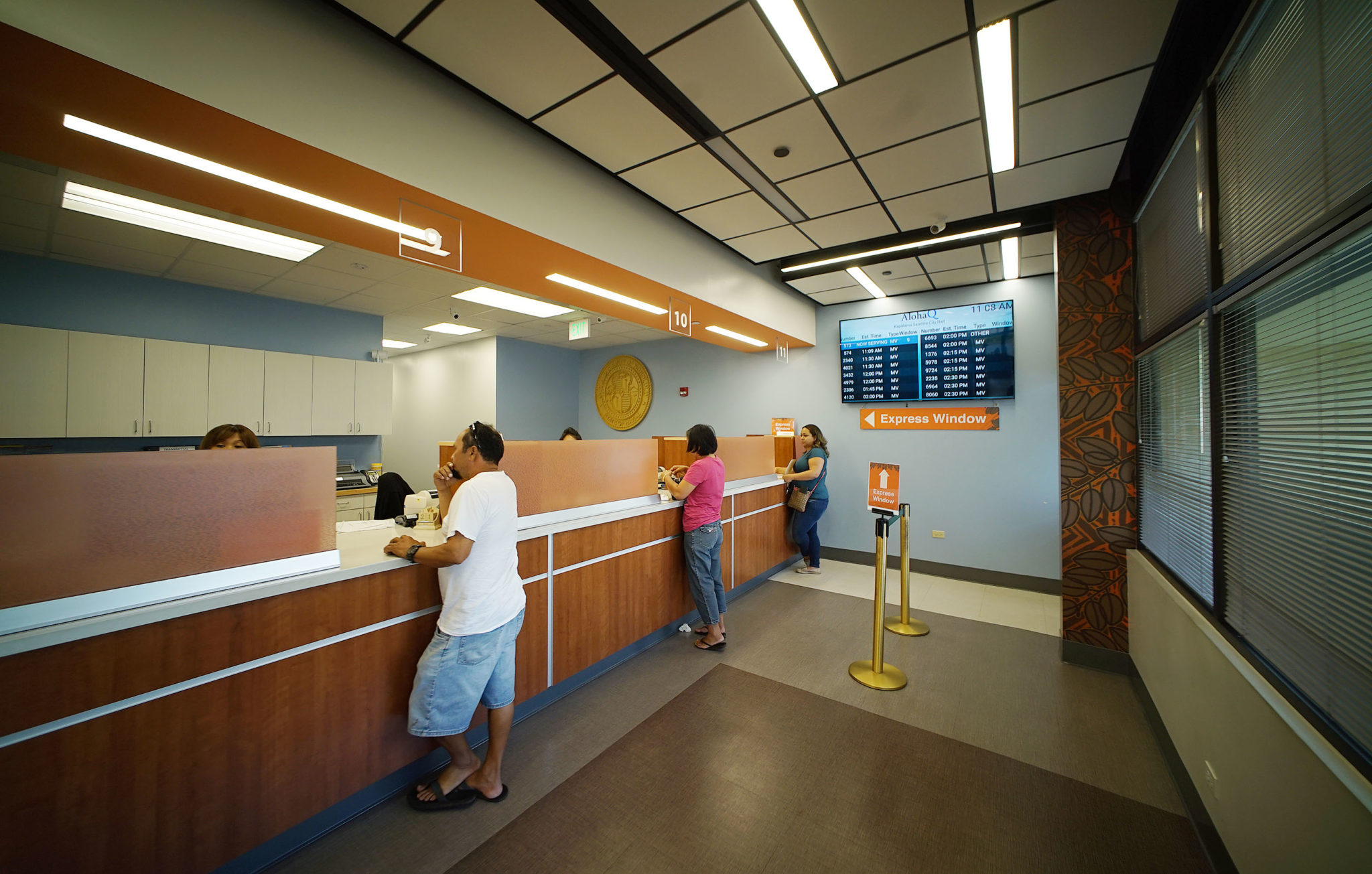 AlohaQ inside new 925 Dillingham Boulevard Satellite City Hall.