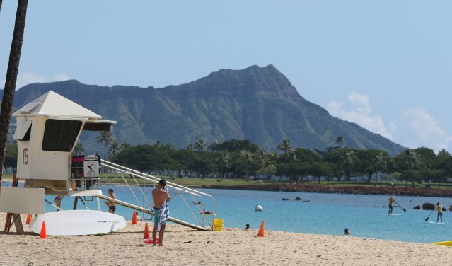 Ala Moana Beach park Lifeguard 1B.