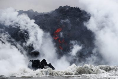 Lava From Kilauea Enters Ocean From Three Flows
