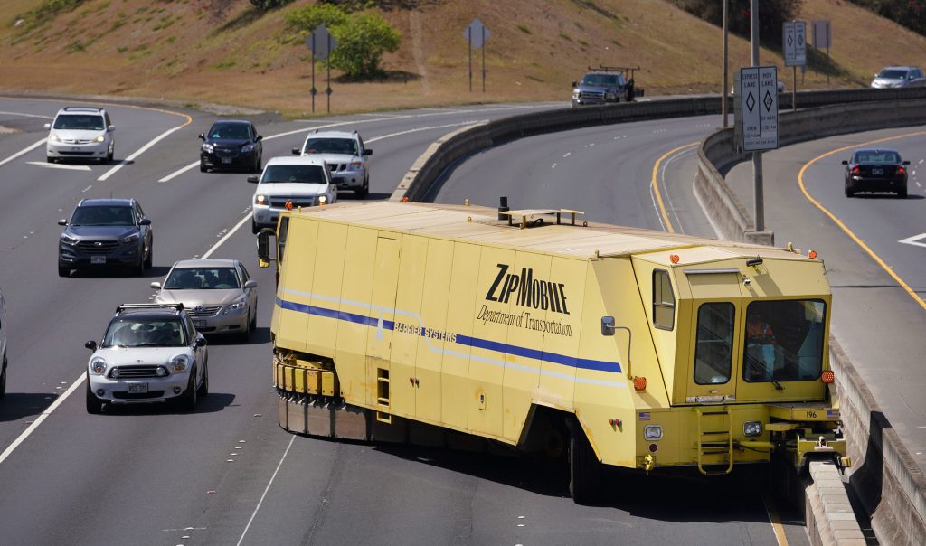 Zipmobile zipper lane closes the lane near Aiea.