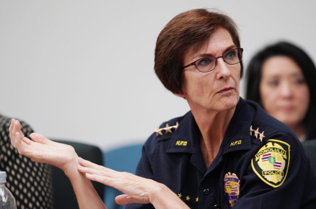 HPD Chief Susan Ballard during HPD Police Commission meeting.