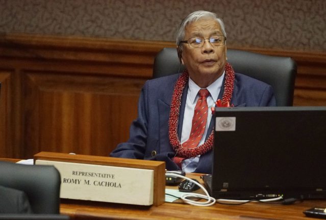 Representative Romy Cachola on floor. 3 may 2018
