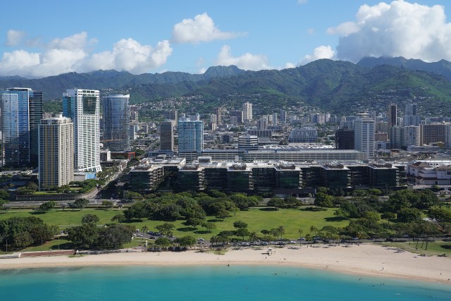 Ala Moana Center Park Lane condominium Kakaako condos aerial Ala Moana Beach1.