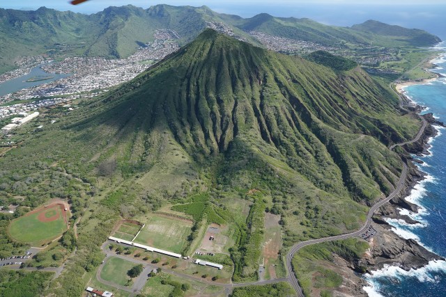 Kokohead Gun range east Honolulu aerial.