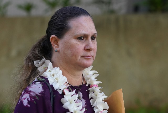 Retired HPD Chief Louis Kealoha Katherine Kealoha leave District Court.