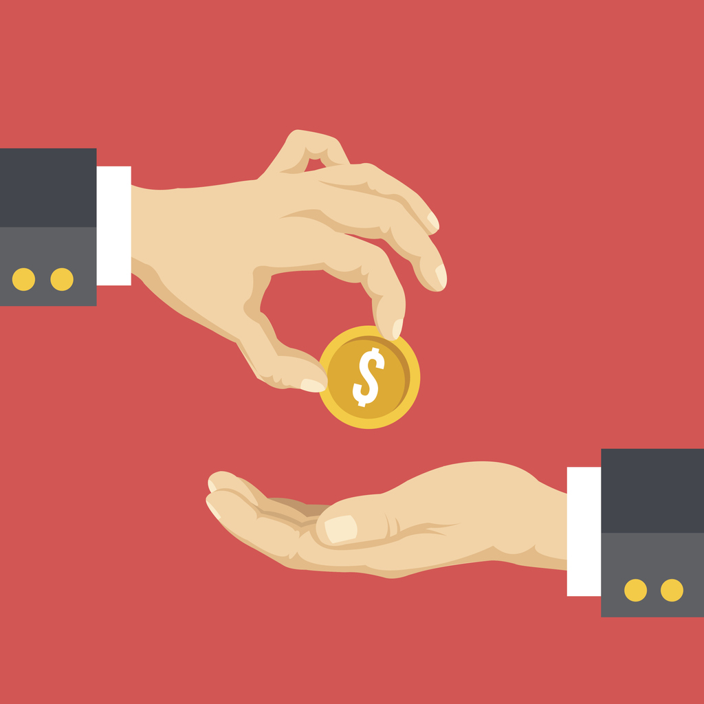 Political campaign finance, donation, fundraising, charity flat illustration. Creative flat design concepts for web banners, printed materials, web sites, infographics. Vector illustration