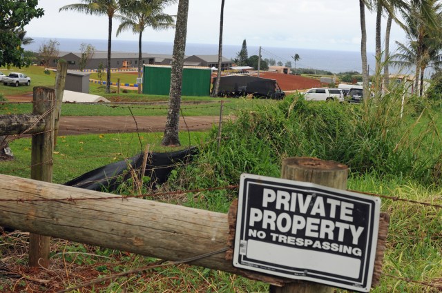 Construction under way at Zuckerberg property in the Pilaa district near Kilauea.