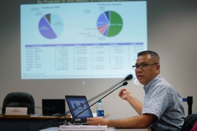University of Hawaii UH Manoa VP Budget and Finance Kalbert Young speaks to WAM.