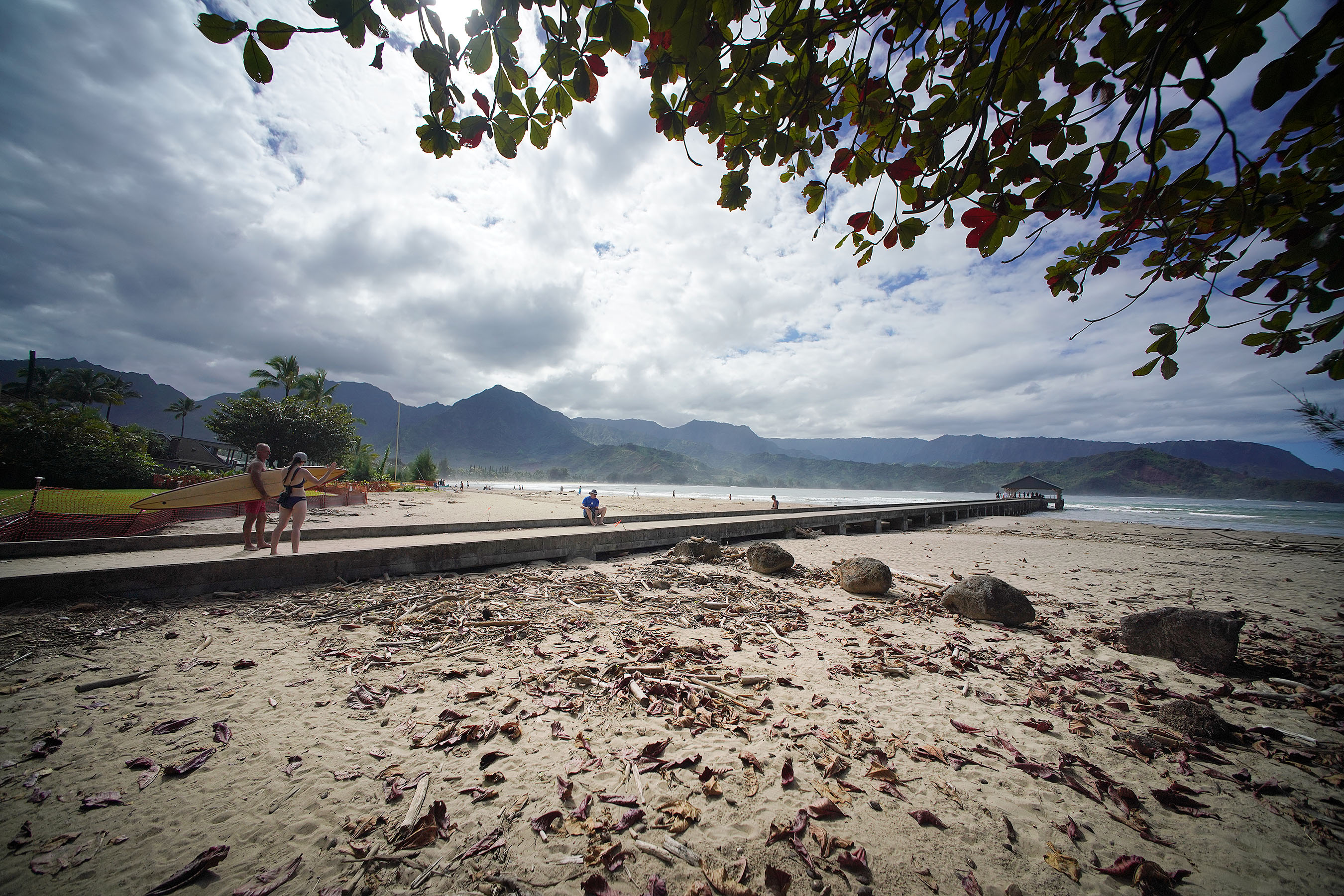 Hanalei Pier Kauai Island.