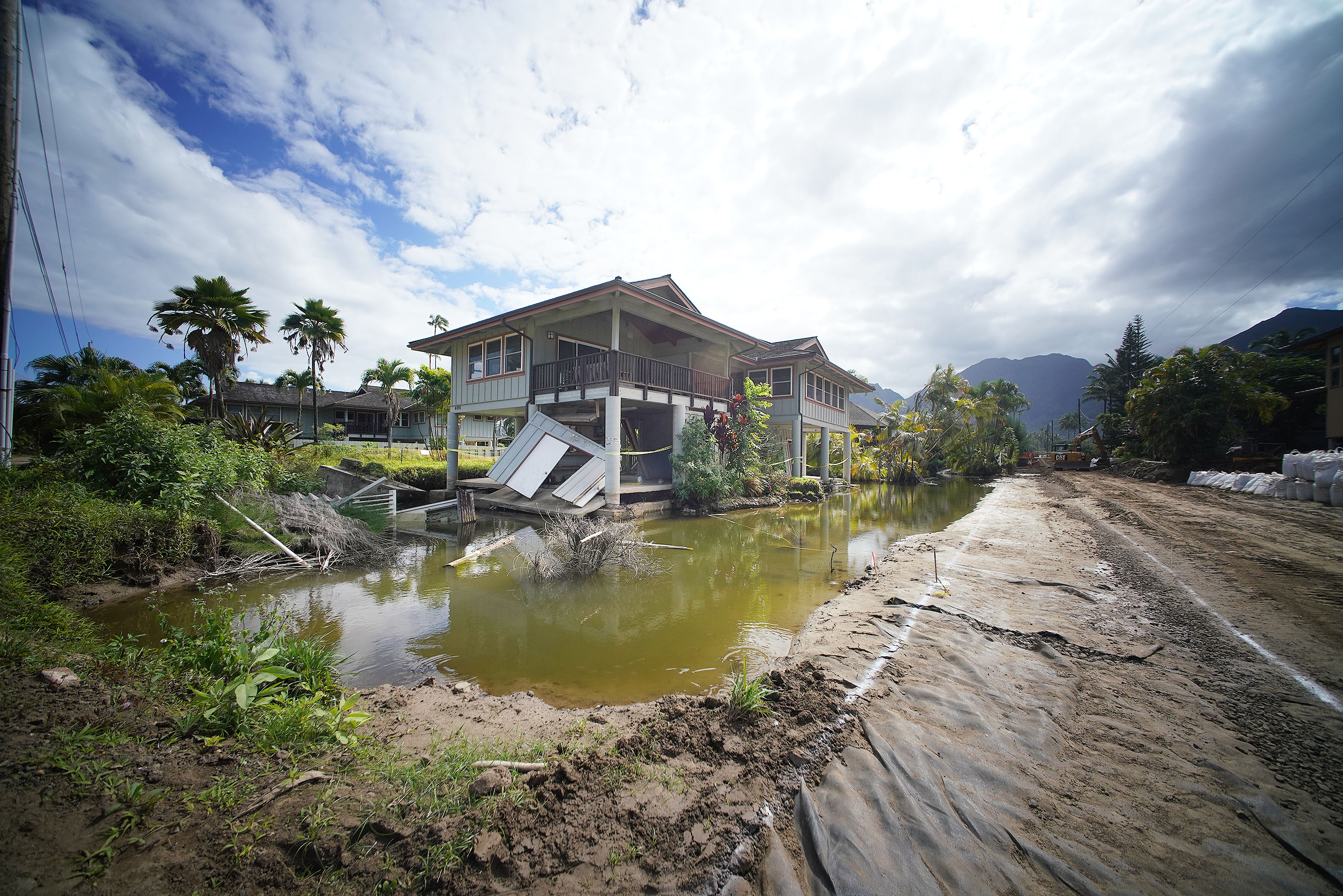 Weke Road homes damaged Kauai Flooding 2018.