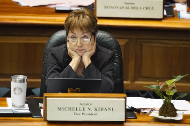 Senator Michelle Kidani during crossover floor session.