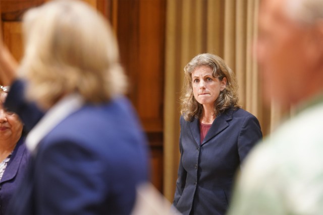 Attorney General Clare Connors at Gov Ige veto press conference.