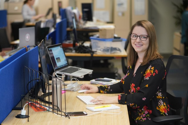 Christina Jedra workplace.