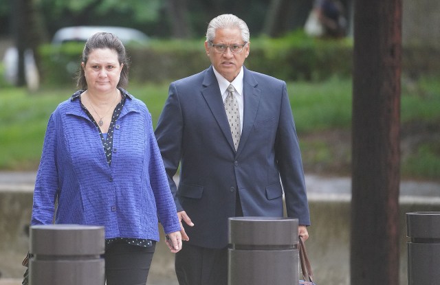 Former HPD Chief Louis Kealoha and Katherine Kealoha arrive at District Court.
