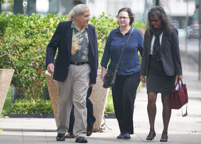 Katherine Kealoha walks towards District Court for sentencing.