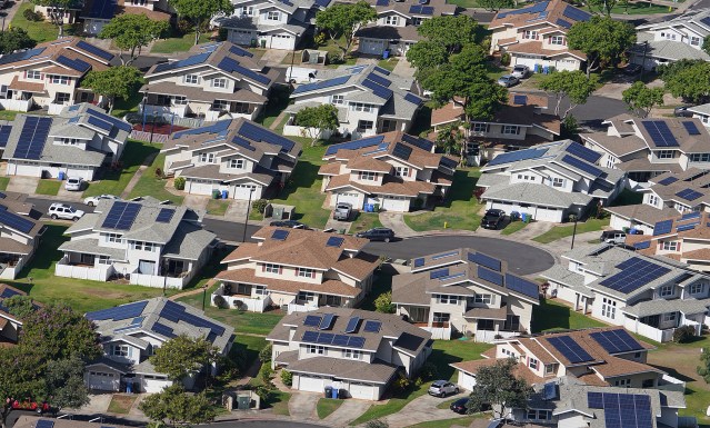 Joint Base Pearl Harbor Hickam Housing near aerial near Halsey Terrace.