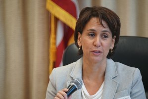 Department of Education Superintendent Christina Kishimoto speaks during board meeting.