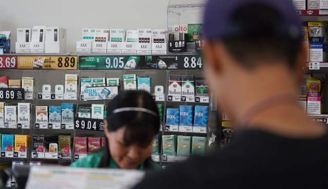 cigarettes at 7 11 and other tobacco items are displayed behind the counter... News Photo 7 Eleven Cigarette Prices |