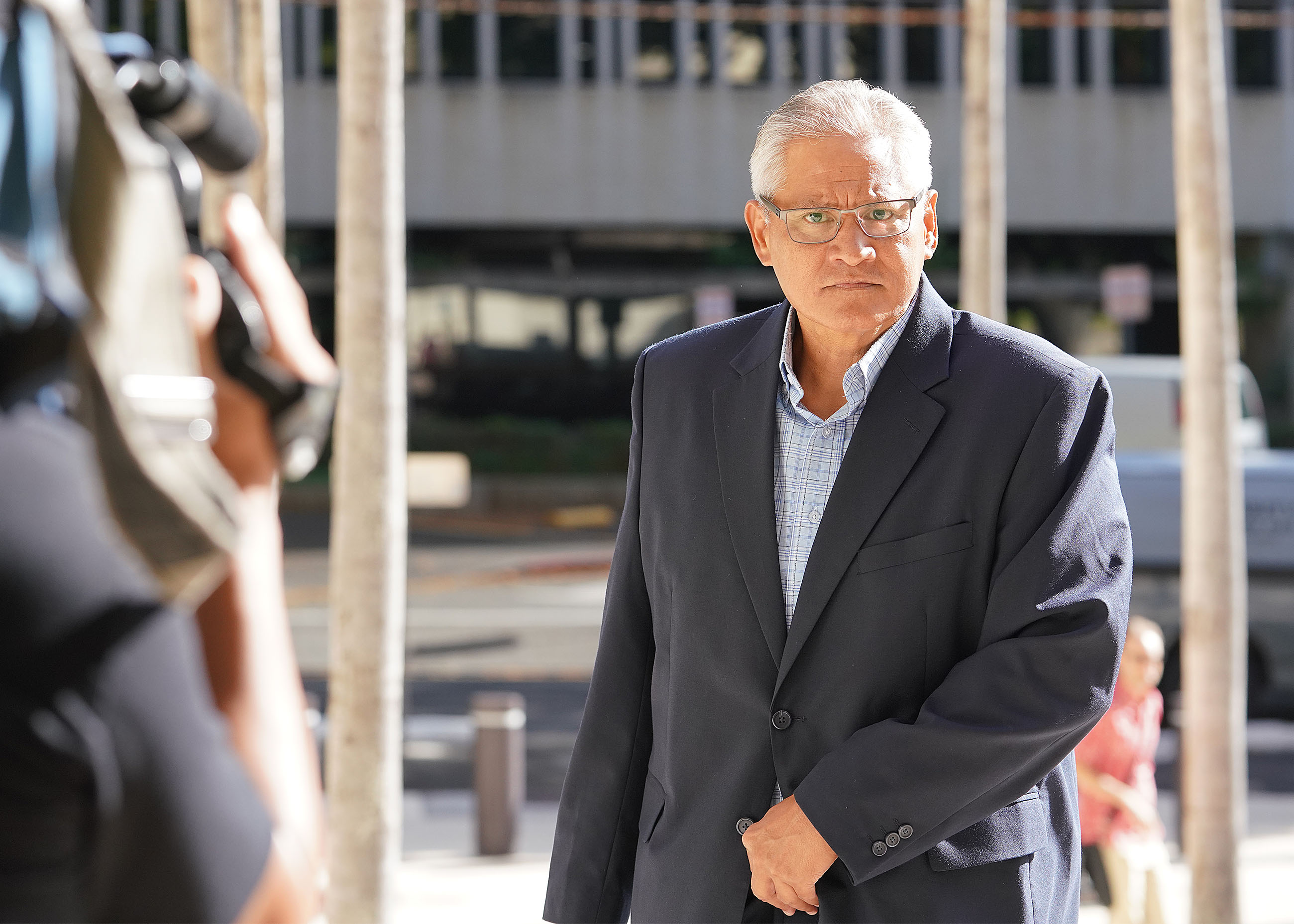 Louis Kealoha arrives at US District Court after plea deal.
