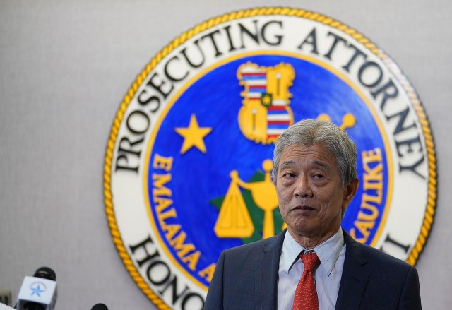 Acting Prosecutor Dwight Nadamoto says he received federal subpoena at a press confrerence.