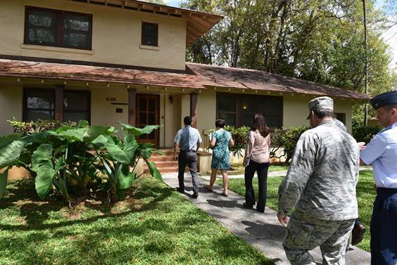 Sen. Brian Schatz visits housing at Joint Base Pearl Harbor Hickam