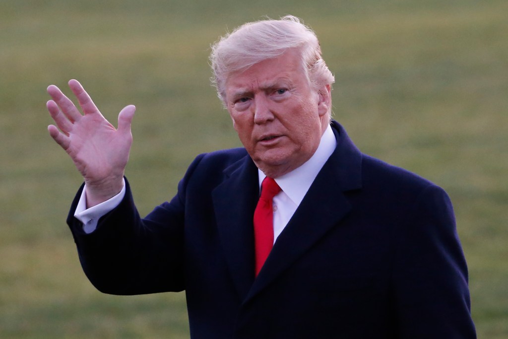 President Donald Trump leaves the White House for a campaign trip to Battle Creek, Mich., Wednesday, Dec. 18, 2019 in Washington. President Donald Trump is on the cusp of being impeached by the House, with a historic debate set Wednesday on charges that he abused his power and obstructed Congress ahead of votes that will leave a defining mark on his tenure at the White House.(AP Photo/Steve Helber)