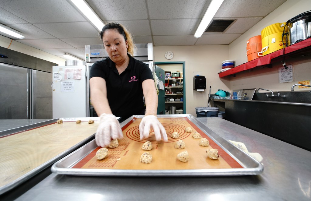 Touch A Heart baker Kellyn Cabral cookie preparation.