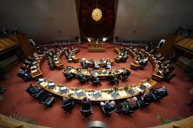 Legislature Opening day 2020 with a wide view of the House of Representatives.