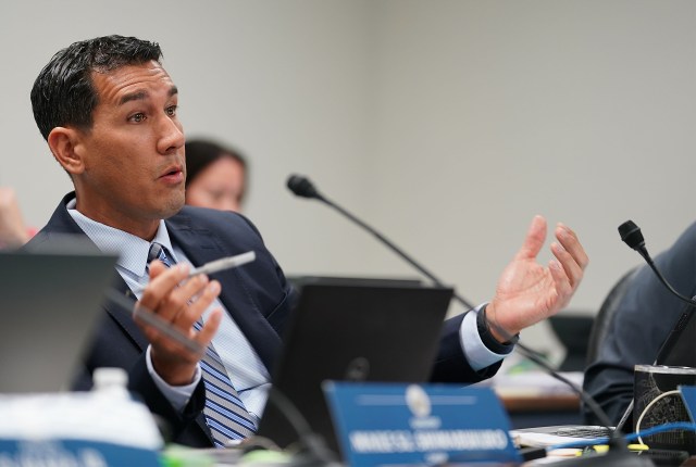 Senator Kai Kahele during Hawaiian Affairs DHHL Aila meeting2.
