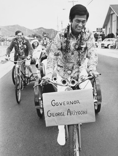 Gov. George Ariyoshi joined Prince Kuhio Day parade