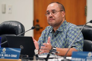 Ways and Means Chair Donovan M. Dela Cruz during hearing on funding emergency appropriations in response to future COVID-19 Coronavirus health concerns.