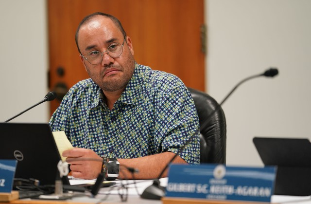 Ways and Means Chair Donovan M. Dela Cruz during hearing on funding emergency appropriations in response to future COVID-19 Coronavirus health concerns in Hawaii.