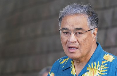 President Hawaii Tourism and Lodging Association Mufi Hannemann during press conference that Governor Ige announced 14-day quarantine for all visitors due to Coronavirus outbreak.