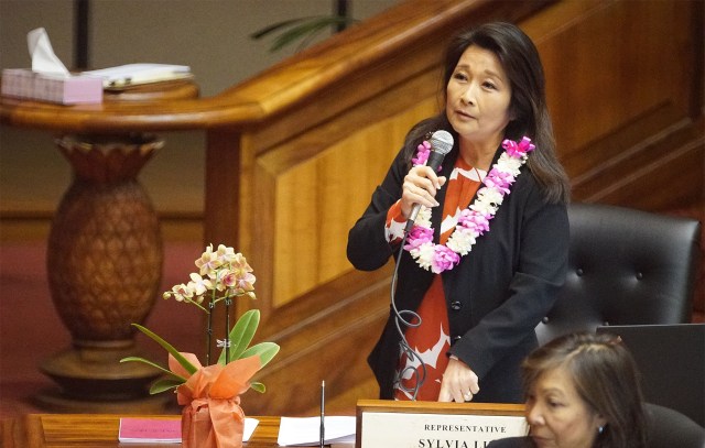 Representative Sylvia Luke in support of early learning measure on crossover day at the Legislature.