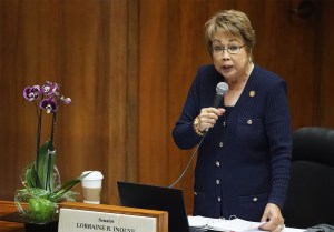 Senator Lorraine Inouye debate on carbon tax in the Senate.